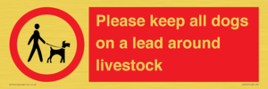 Please keep all dogs on a lead around livestock
